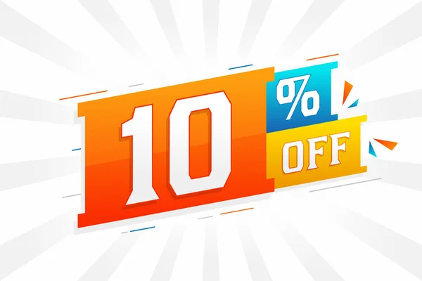 3 boyutlu özel tanıtım kampanyası tasarımında% 10 indirim. 3D indirimli satış ve pazarlama teklifinin% 10 'u.