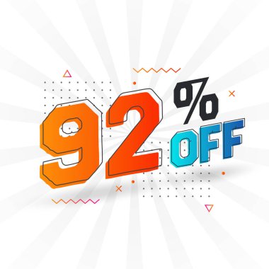 % 92 indirimli 3 boyutlu özel tanıtım kampanyası tasarımı. 3D indirimli satış ve pazarlama teklifinin% 92 'si.