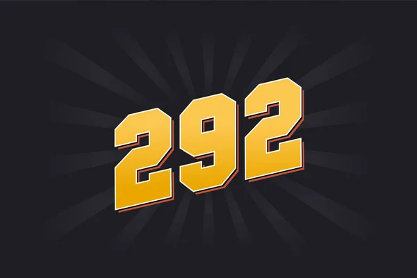 292のベクトルフォントアルファベット 黒を基調とした黄色292番 — ストックベクタ
