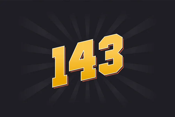 143 알파벳 143 — 스톡 벡터