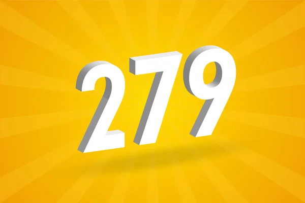 279 알파벳 279 노란색 — 스톡 벡터
