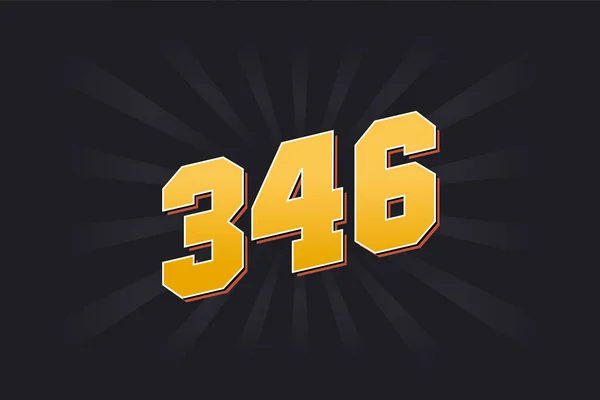 346 알파벳 346 — 스톡 벡터