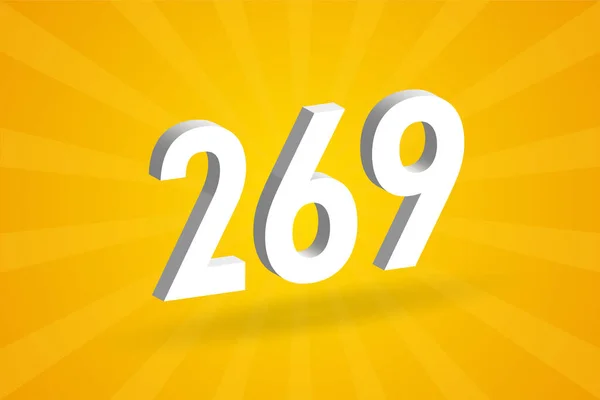 269 알파벳 269 노란색 — 스톡 벡터