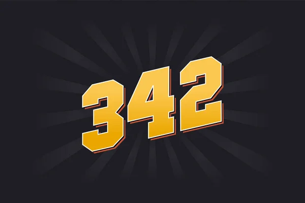 342 알파벳 342 — 스톡 벡터