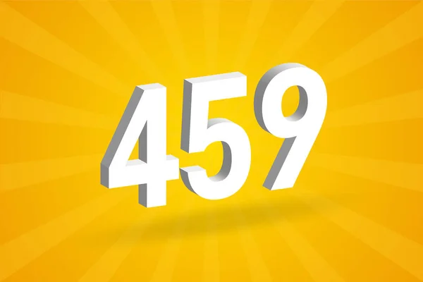 459 Alfabeto Dei Caratteri Numerici Bianco Numero 459 Con Sfondo — Vettoriale Stock