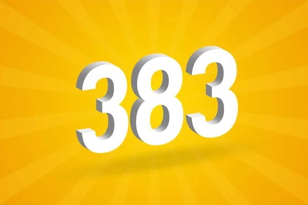 383 알파벳 383 노란색 — 스톡 벡터