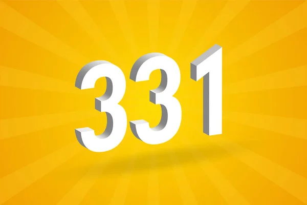 331 알파벳 331 노란색 — 스톡 벡터