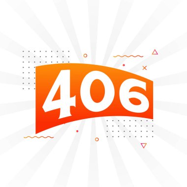 406 numara vektör yazı tipi alfabesi. Dekoratif element stok vektörü ile 406 numara
