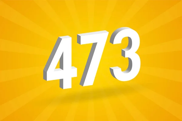 473 알파벳 노란색 화이트 473 — 스톡 벡터