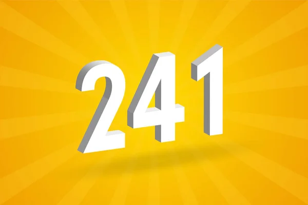 241 알파벳 241 노란색 — 스톡 벡터
