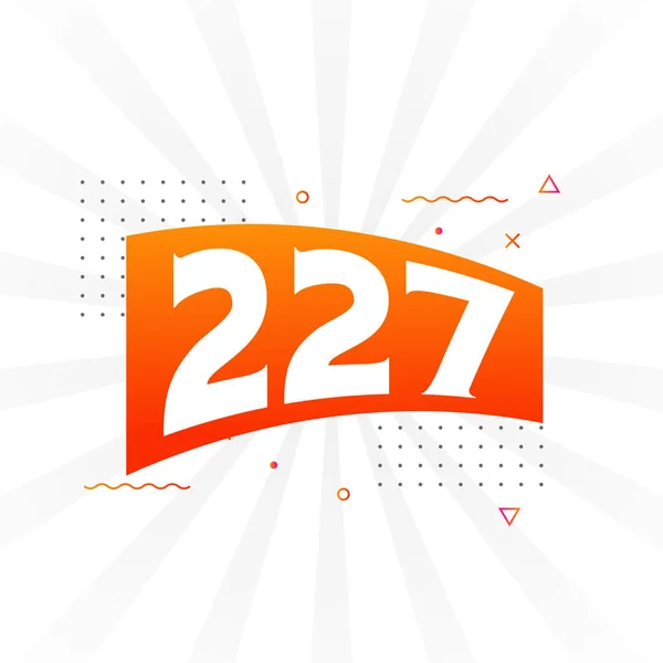 227 Number Vector Font Alphabet Number 227 Decorative Element Stock — Stock Vector