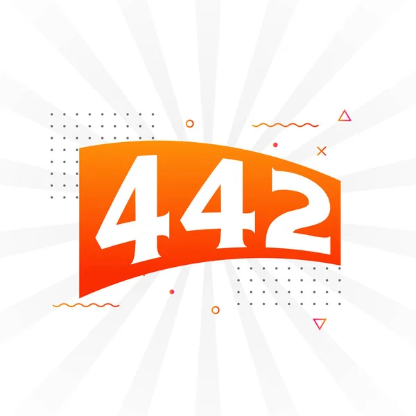 442 Numeri Alfabeto Dei Caratteri Vettoriali Numero 442 Con Elemento — Vettoriale Stock