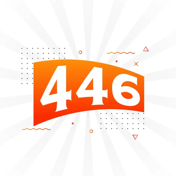 446 Number Vector Font Alphabet Number 446 Decorative Element Stock — Stock Vector