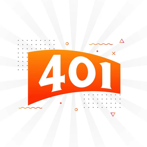 401 Номер Векторний Шрифт Номер 401 Вектором Декоративного Елемента — стоковий вектор