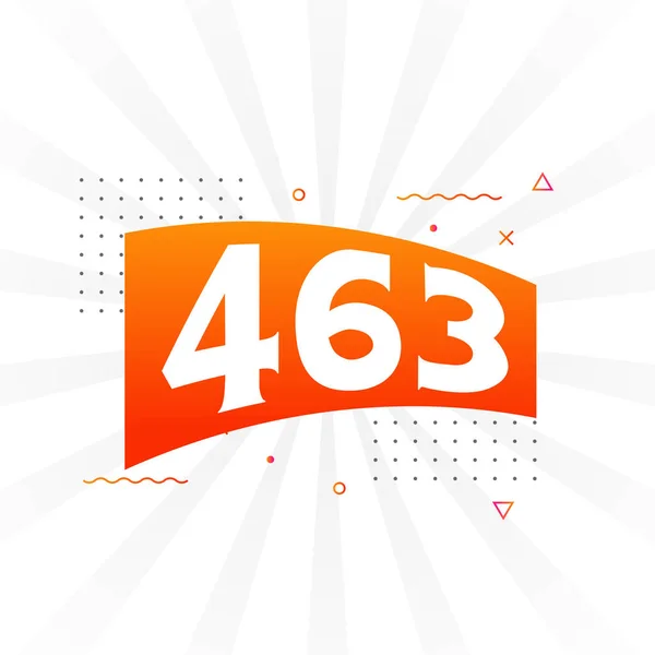 463 Number Vector Font Alphabet Number 463 Decorative Element Stock — Stock Vector