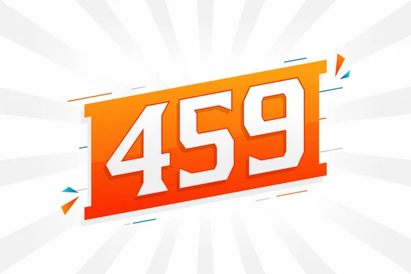 459 Numeração Vetorial Fonte Alfabeto Número 459 Com Elemento Decorativo — Vetor de Stock