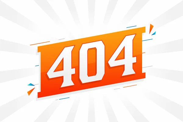 404 Vektor Betűtípus Ábécé 404 Számú Díszítőelem Törzsvektorral — Stock Vector