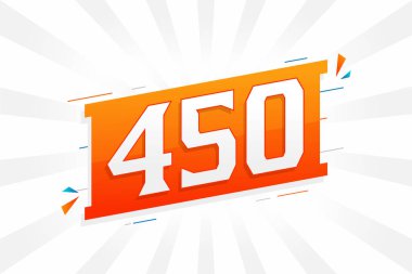 450 numara vektör yazı tipi alfabesi. Dekoratif element stok vektörlü 450 numara