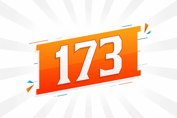 173 Numeri Alfabeto Dei Caratteri Vettoriali Numero 173 Con Elemento — Vettoriale Stock
