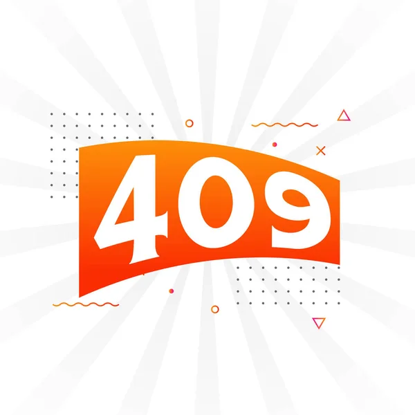409数字矢量字母表 409号 带有装饰元素存量矢量 — 图库矢量图片