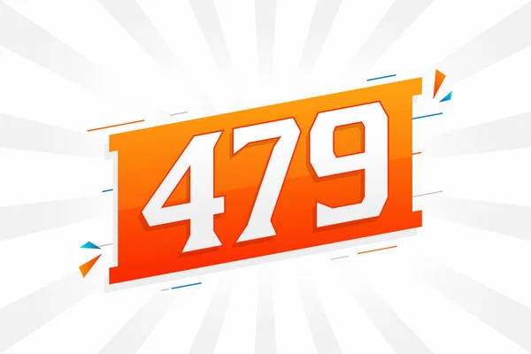 479 Numeri Alfabeto Dei Caratteri Vettoriali Numero 479 Con Elemento — Vettoriale Stock