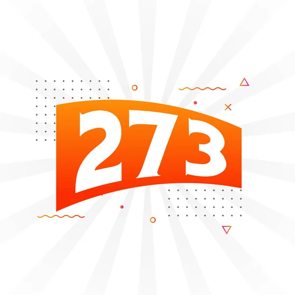 273 Number Vector Font Alphabet Number 273 Decorative Element Stock — Stock Vector