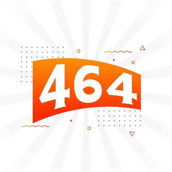 464個の数字ベクトルフォント 装飾要素のストックベクトルとナンバー464 — ストックベクタ