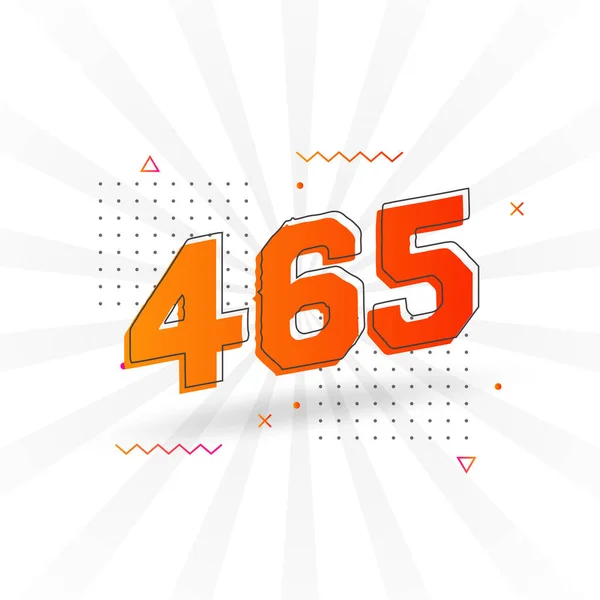 465个数字矢量字母表 465号带有装饰元素存量矢量 — 图库矢量图片
