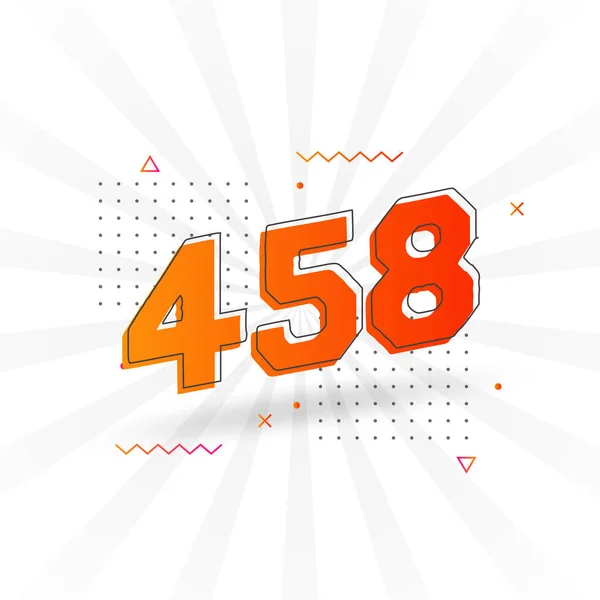 458数字矢量字母表 458号 带有装饰元素存量矢量 — 图库矢量图片