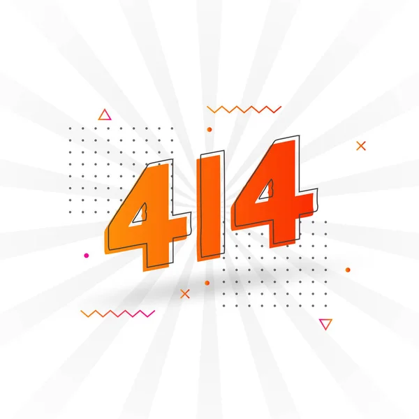 414個の数値ベクトルフォント 装飾要素のストックベクトルとナンバー414 — ストックベクタ