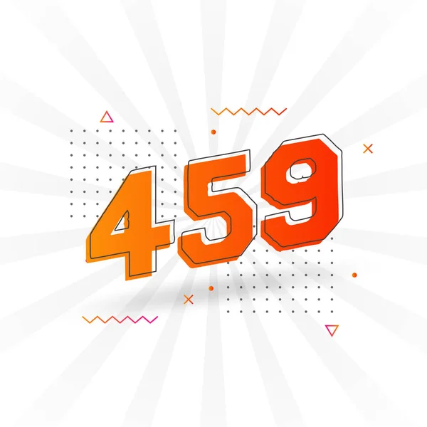 459 Numeri Alfabeto Dei Caratteri Vettoriali Numero 459 Con Elemento — Vettoriale Stock