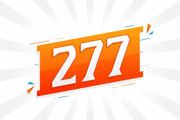 Alfabeto Dei Caratteri Vettoriali 277 Numeri Numero 277 Con Elemento — Vettoriale Stock