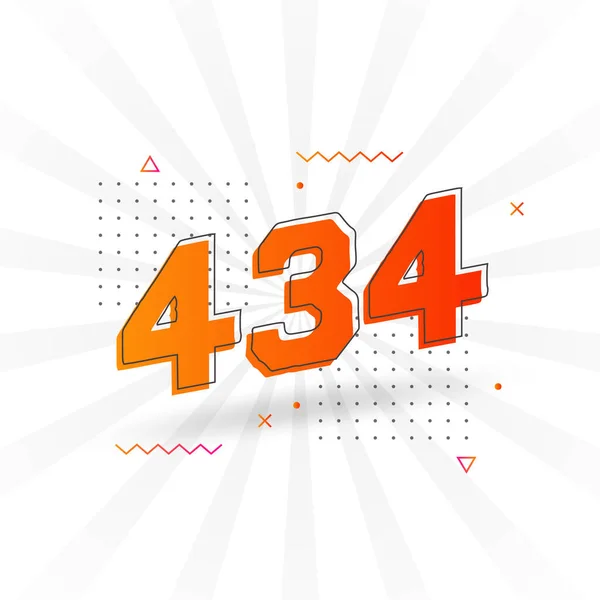 434 알파벳 벡터와 434 — 스톡 벡터