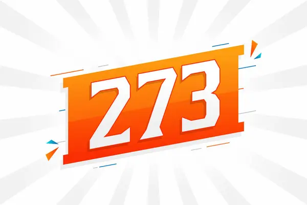 273 Número Vector Fuente Alfabeto Número 273 Con Vector Stock — Vector de stock