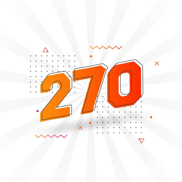 270 Числовий Векторний Шрифт Номер 270 Вектором Декоративного Елемента — стоковий вектор