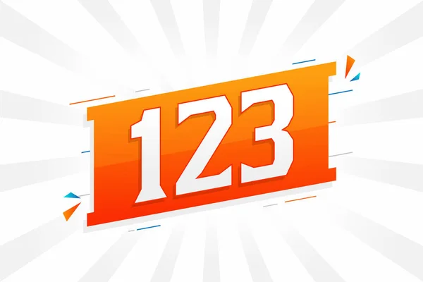 123 Number Vector Font Alphabet Number 123 Decorative Element Stock — Stock Vector