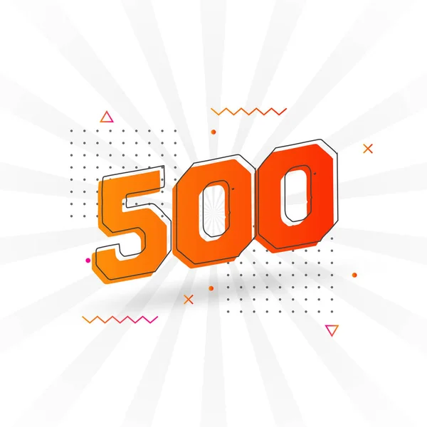 500 Numara Vektör Yazı Tipi Alfabesi 500 Numara Dekoratif Element — Stok Vektör