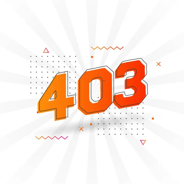 403 Числовий Векторний Шрифт Номер 403 Вектором Декоративного Елемента — стоковий вектор