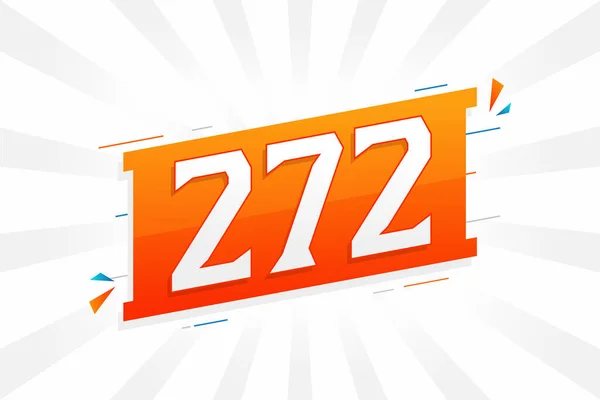 272 Número Vector Fuente Alfabeto Número 272 Con Vector Stock — Vector de stock