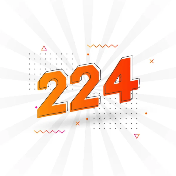 224 알파벳 벡터와 224 — 스톡 벡터