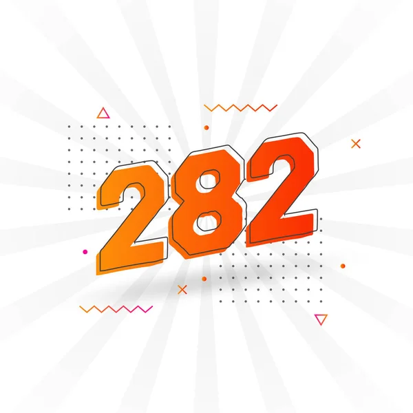 282 Numara Vektör Yazı Tipi Alfabesi 282 Numara Dekoratif Element — Stok Vektör