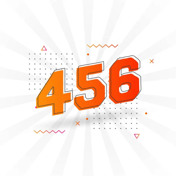 456 Number Vector Αλφάβητο Αριθμός 456 Διακοσμητικό Στοιχείο Διάνυσμα Απόθεμα — Διανυσματικό Αρχείο