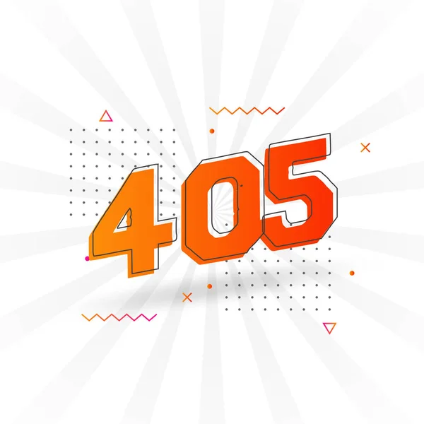 405 Αριθμητική Διανυσματική Γραμματοσειρά Αριθμός 405 Διακοσμητικό Στοιχείο Διάνυσμα Απόθεμα — Διανυσματικό Αρχείο