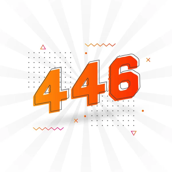 446个数字矢量字母表 446号 带有装饰元素库存向量 — 图库矢量图片