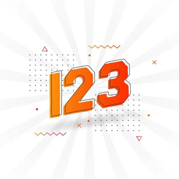 123 Αριθμητικό Διανυσματικό Αλφάβητο Αριθμός 123 Διακοσμητικό Στοιχείο Διάνυσμα Απόθεμα — Διανυσματικό Αρχείο