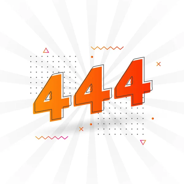 444 알파벳 벡터와 444 — 스톡 벡터