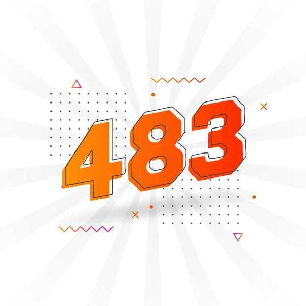 483番ベクトルフォントアルファベット 装飾要素のストックベクトルと番号483 — ストックベクタ