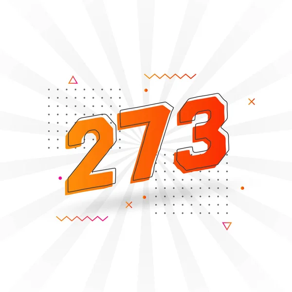 273 Número Vector Fuente Alfabeto Número 273 Con Vector Stock — Archivo Imágenes Vectoriales