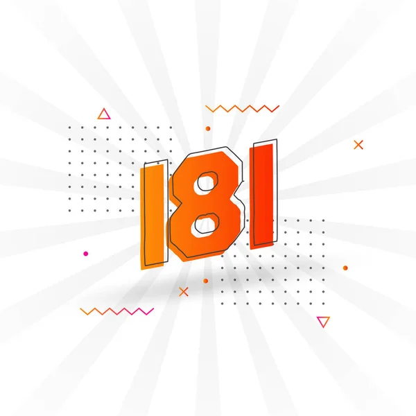 181个数字矢量字母表 具有装饰元素存量向量的181号 — 图库矢量图片