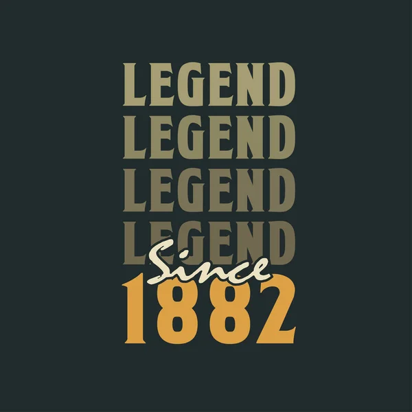 Legend 1882 Vintage 1882 Birthday Celebration Design — Stock Vector